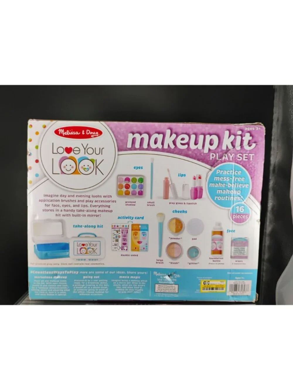 Melissa & Doug Love Your Look Makeup Kit Play Set 16-Piece Pretend Essentials